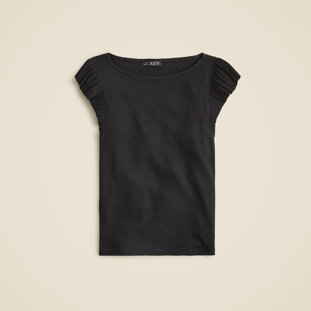 JCrew vintage ruffled rib boatneck tank top in medium